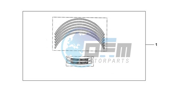 WHEEL STICKER PEARL ACID YELLOW