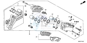 XL1000VAB drawing REAR BRAKE CALIPER (XL1000VA)