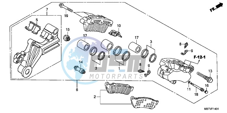 REAR BRAKE CALIPER (XL1000VA)