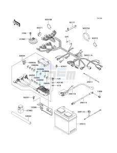 KAF 950 B [MULE 3010 DIESEL 4X4] (B7F) B7F drawing CHASSIS ELECTRICAL EQUIPMENT