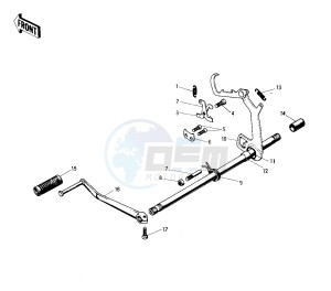 F81 M drawing GEAR CHANGE MECHANISM -- 71 F81M- -