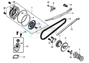 JOYRIDE 125 EVO L6 drawing CYLINDER HEAD COVER / CAMSHAFT CHAIN