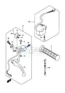 LT-Z90 drawing LH HANDLE LEVER