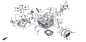 CRF230F drawing CYLINDER HEAD COVER/ CYLINDER HEAD