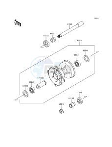 KX 250 L [KX250] (L1) [KX250] drawing FRONT HUB