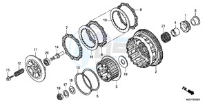 CBR600FAB CBR600F ABS E drawing CLUTCH