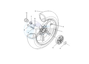 YQ AEROX 50 drawing REAR WHEEL