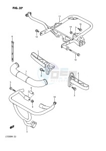 LT250R (E3) drawing FOOTREST (MODEL H J K L)