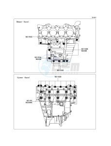 ZX 600 R [NINJA ZX-6R MONSTER ENERGY] (R9FA) R9F drawing CRANKCASE BOLT PATTERN