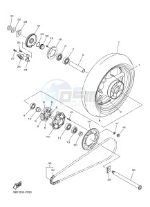 FZ8-N ABS 800 FZ8 (NAKED, ABS) (59P6) drawing REAR WHEEL