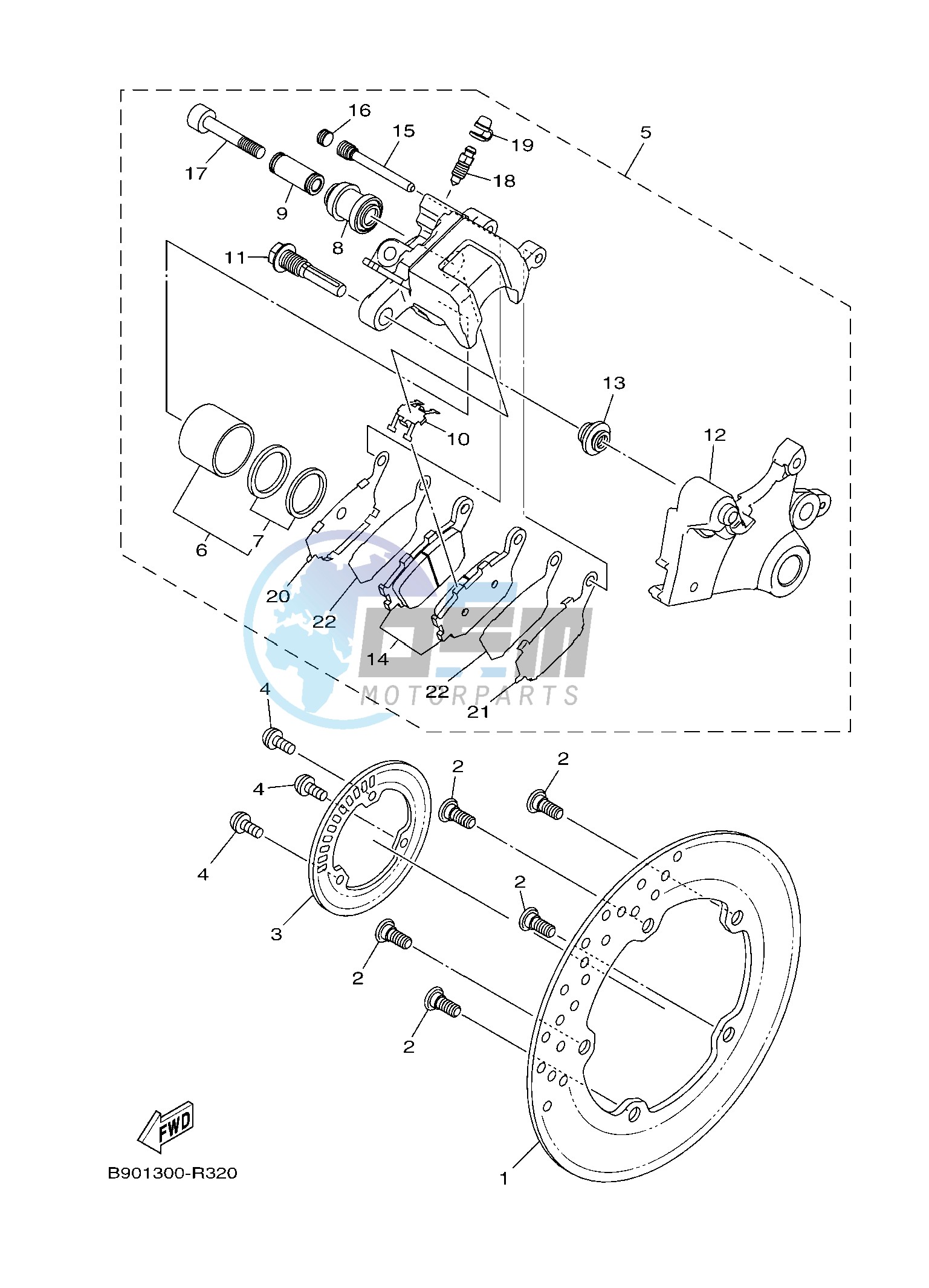 REAR BRAKE CALIPER