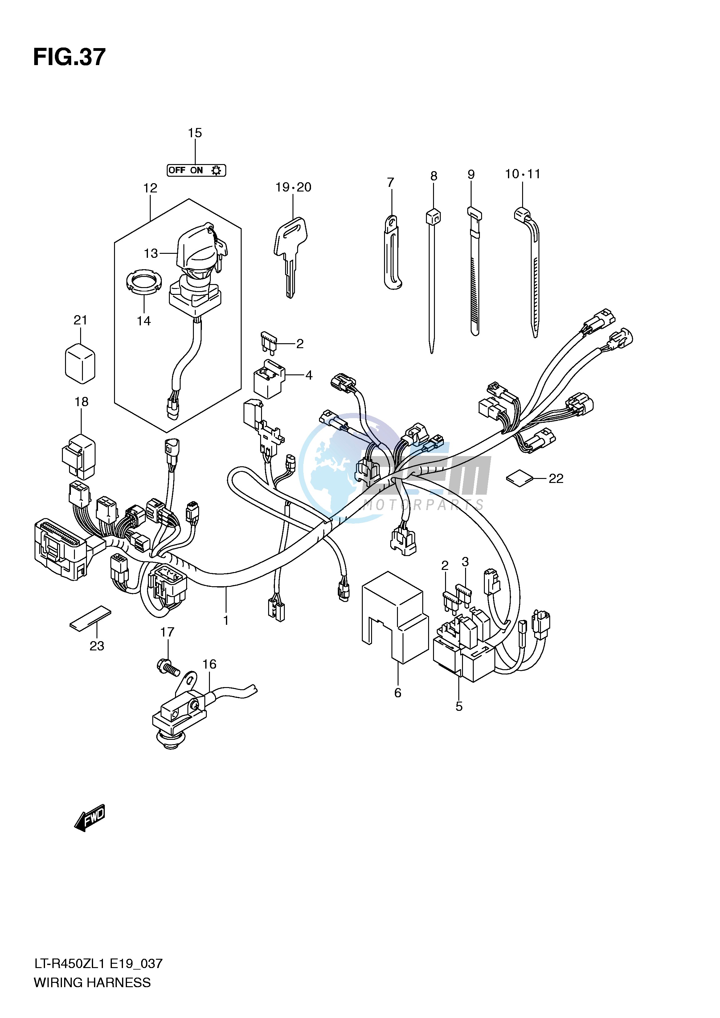 WIRING HARNESS (LT-R450L1 E19)