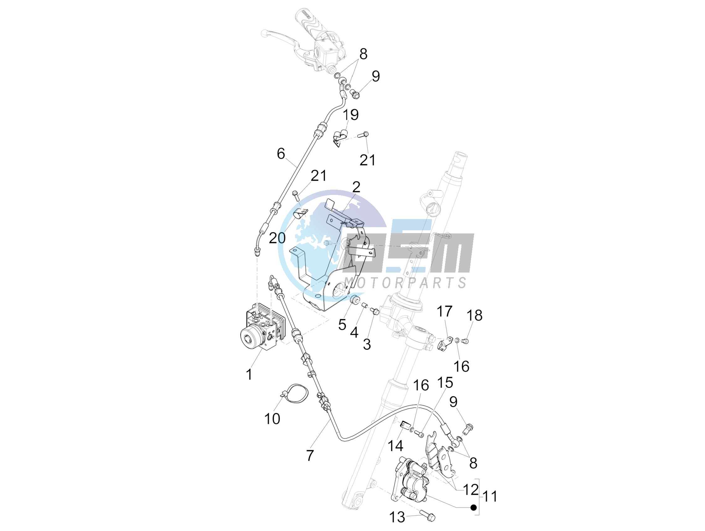 Brakes pipes - Calipers (ABS)