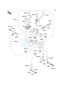 ER 650 A [ER-6N (EUROPEAN] (A6S-A8F) A8F drawing FRONT MASTER CYLINDER