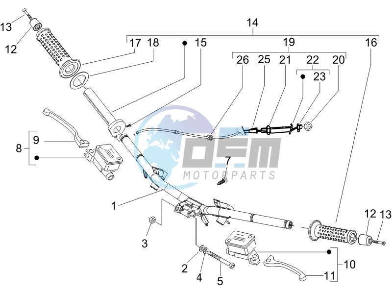Handlebars - Master cilinder