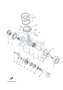 YFZ450R YFZ45YSXH (BW22) drawing CRANKSHAFT & PISTON