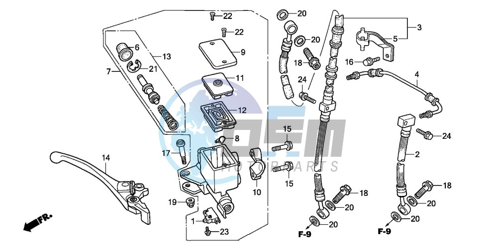 FR. BRAKE MASTER CYLINDER (CB600F3/4)