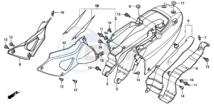 XL1000V VARADERO drawing SEAT COWL/SIDE COVER