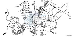 VFR1200XDF CrossTourer - VFR1200X Dual Clutch 2ED - (2ED) drawing EXHAUST MUFFLER