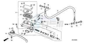 CBF1000S9 UK - (E / ABS MKH) drawing CLUTCH MASTER CYLINDER