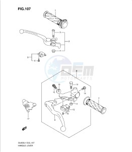 DL650 drawing HANDLE LEVER (DL650UEL1 E19)