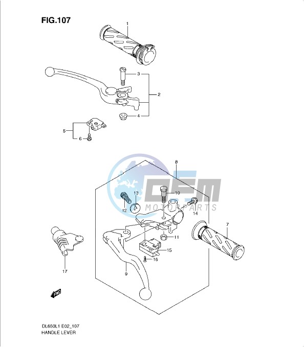 HANDLE LEVER (DL650UEL1 E19)