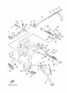 XTZ125E (1SBH) drawing STAND & FOOTREST