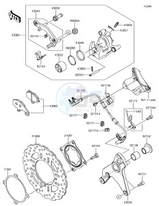 Z1000SX ZX1000WHF XX (EU ME A(FRICA) drawing Rear Brake