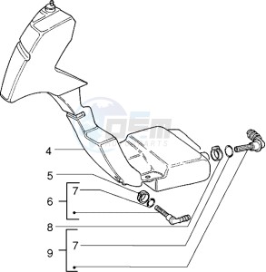 Typhoon 125 XR drawing Supplementary tank