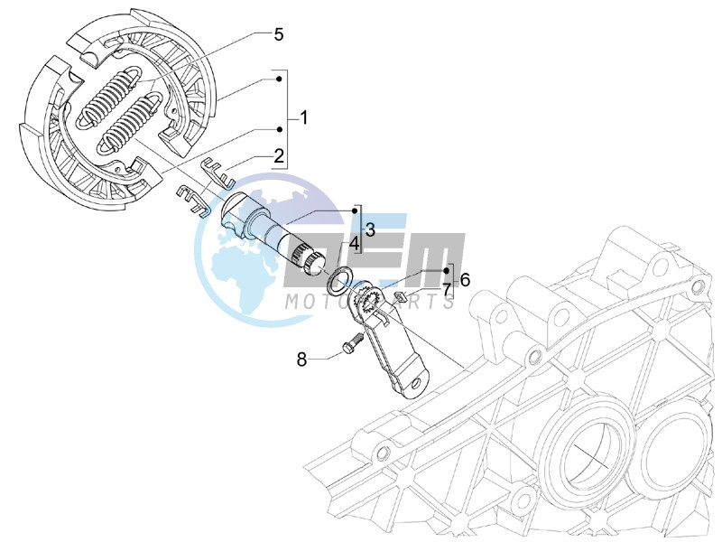 Rear brake - Brake jaw