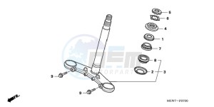 NT700VAA France - (F / ABS) drawing STEERING STEM