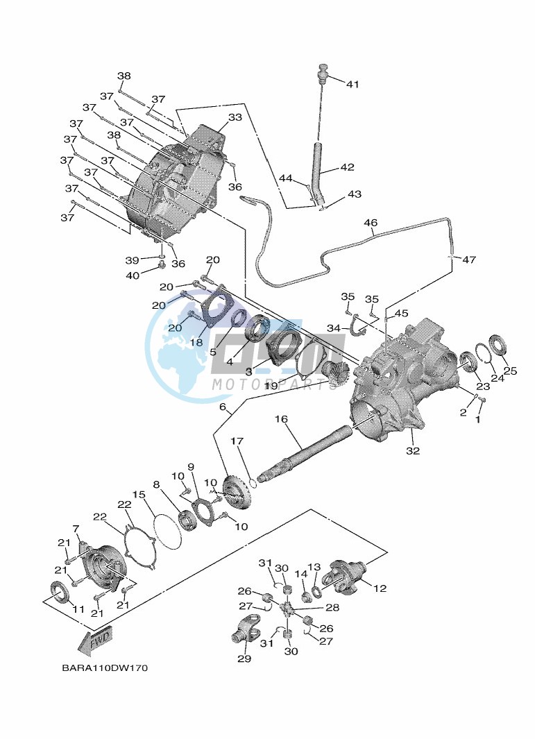 MIDDLE DRIVE GEAR