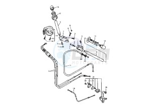 FZR R 600 drawing STEERING HANDLE -CABLE