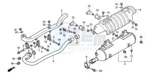 TRX350TE FOURTRAX 350 ES drawing EXHAUST MUFFLER