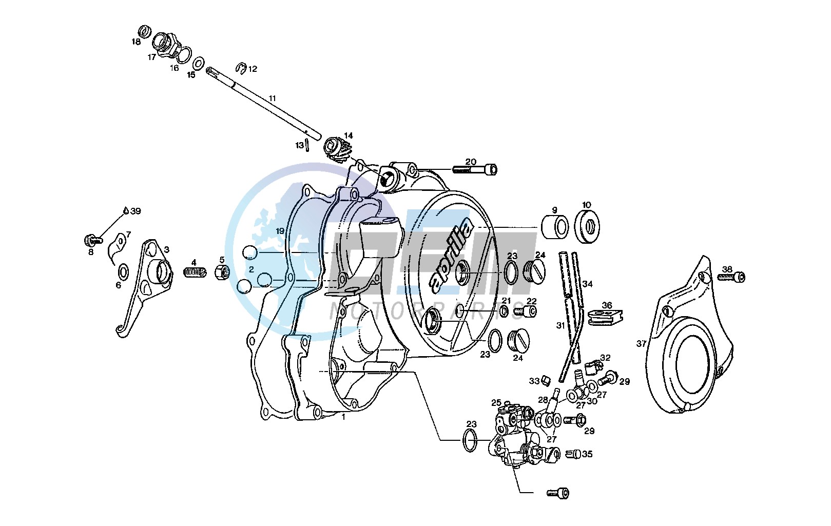 Clutch cover - Oil pump