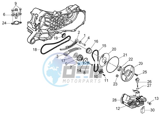 Oil pump-oil pan