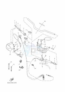 XTZ690D TENERE 700 WORLD RAID (BAG1) drawing STEERING HANDLE & CABLE