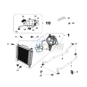 GEOPOLIS 250SC EU drawing COOLING SYSTEM