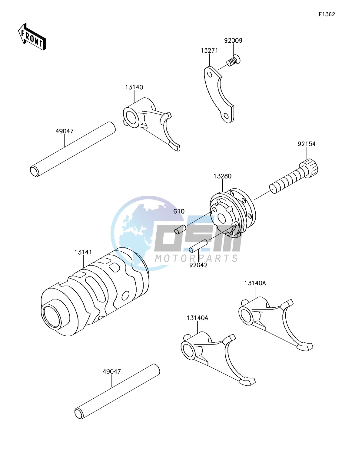 Gear Change Drum/Shift Fork(s)