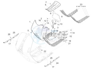 946 150 4T 3V ABS ARMANI (APAC) (A, C) drawing Central cover - Footrests