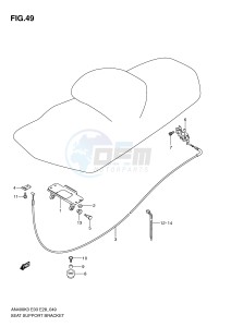 AN400 (E3-E28) Burgman drawing SEAT SUPPORT BRACKET