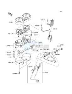 VN 1600 B [VULCAN 1600 MEAN STREAK] (B6F-B8FA) B8F drawing METER-- S- -