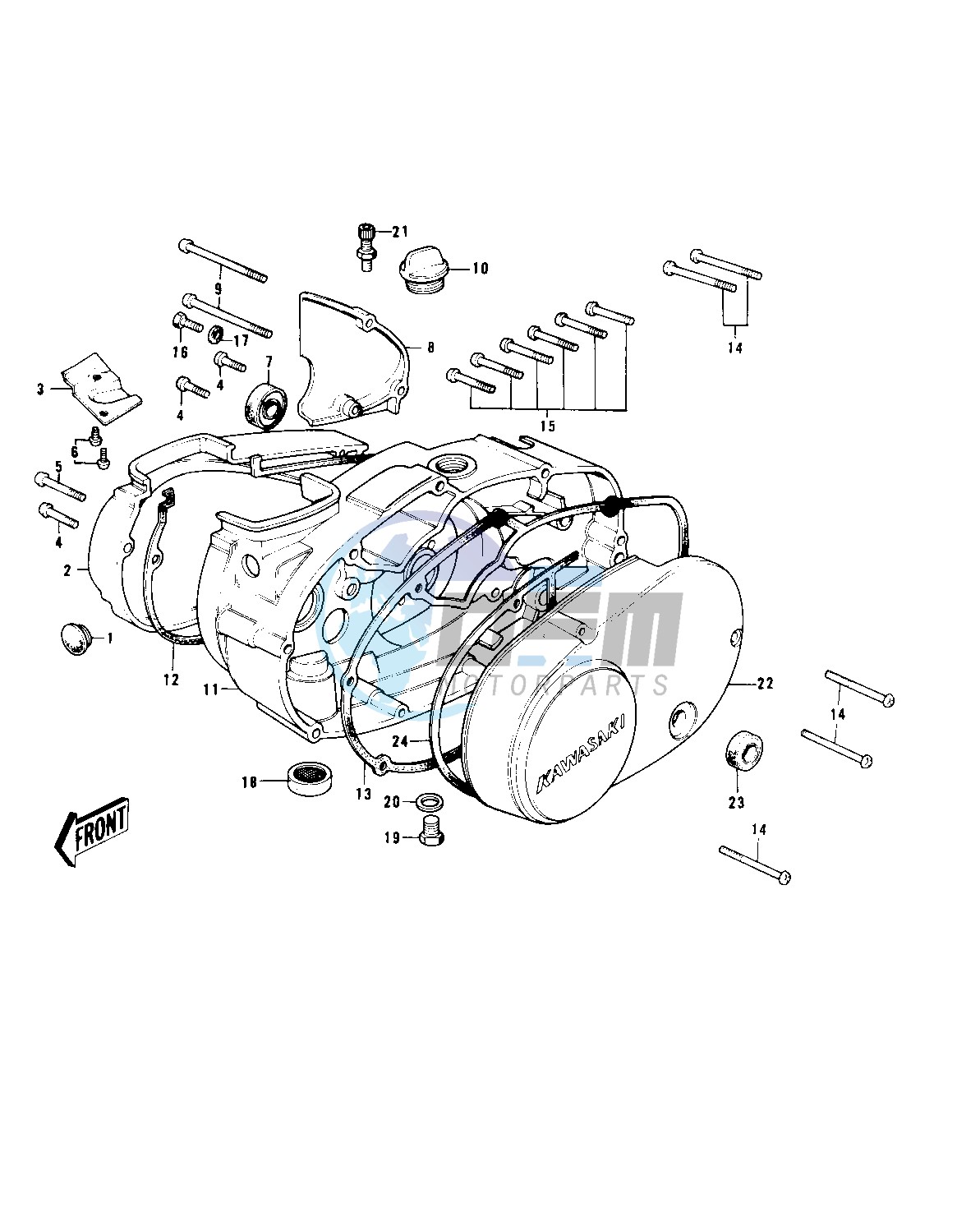 ENGINE COVERS -- 74-75 MC1M_MC1M-A- -