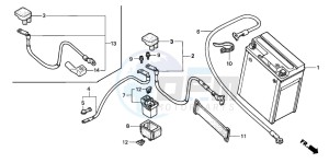 CB600F2 HORNET S drawing BATTERY