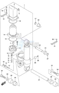 DF 25A drawing Tilt Cylinder w/Power Tilt