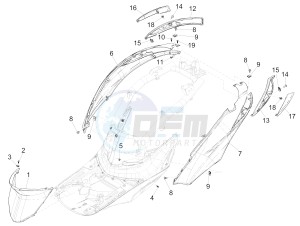 LIBERTY 150 150 IGET 4T 3V IE ABS (NAFTA) drawing Side cover - Spoiler