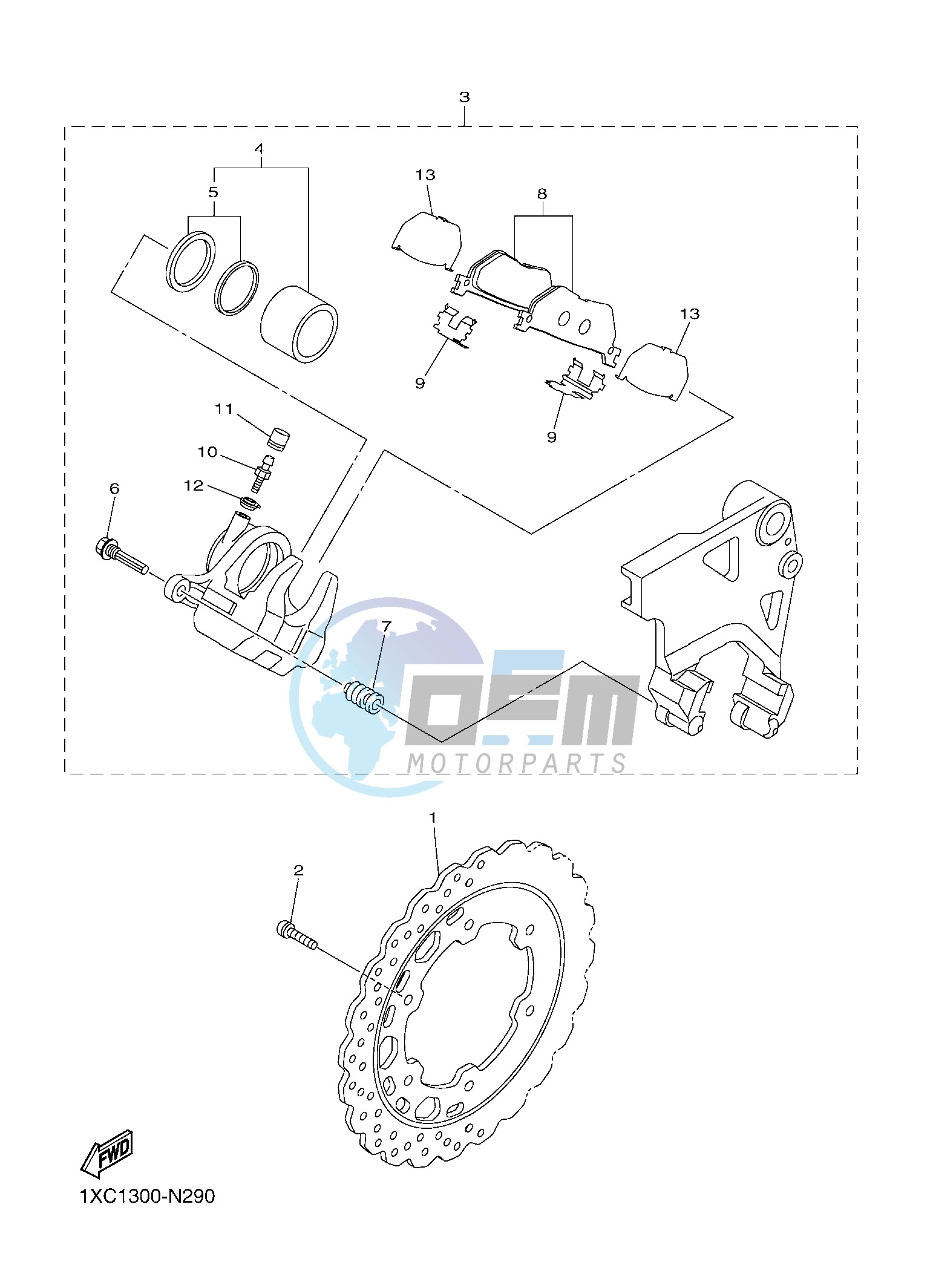 REAR BRAKE CALIPER