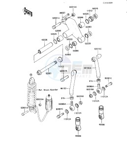 KX 125 B [KX125] (B1-B2) [KX125] drawing REAR SUSPENSION -- KX125-B1- -