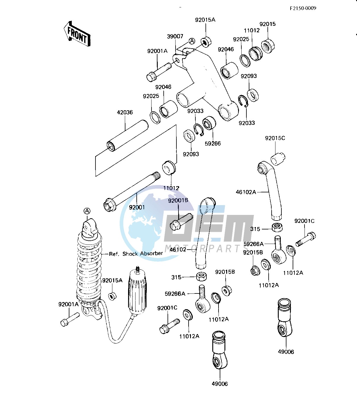 REAR SUSPENSION -- KX125-B1- -