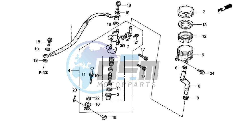 RR. BRAKE MASTER CYLINDER